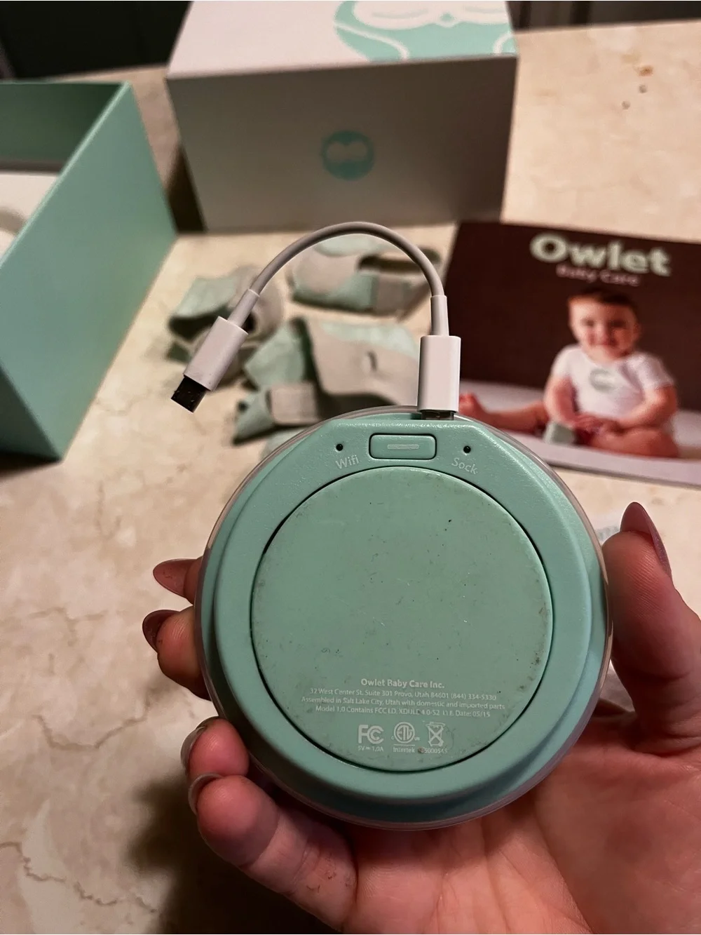 Baby Care Mint Newborn Sock Monitoring Kit